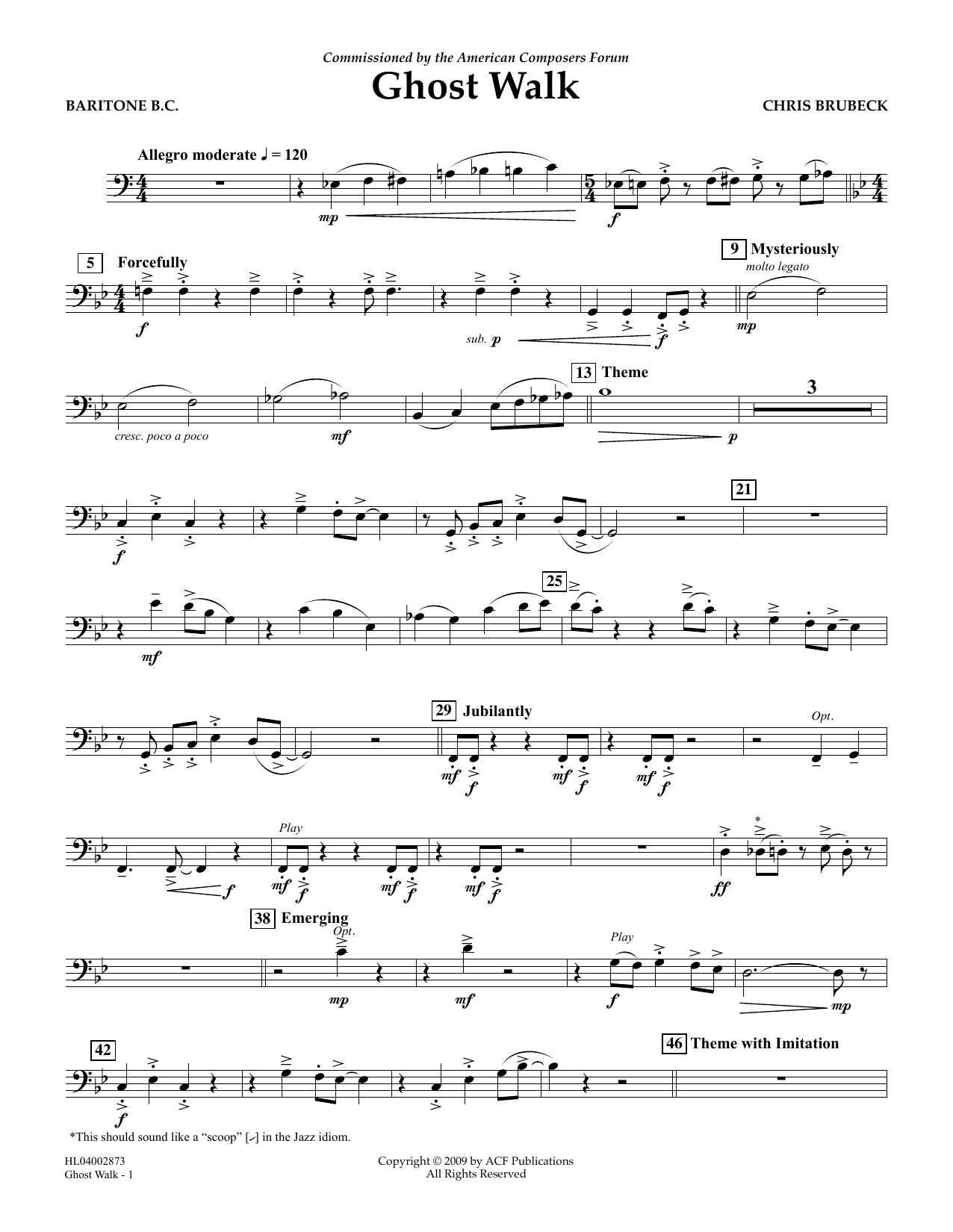 Product picture to: Ghost Walk - Euphonium in Bass Clef