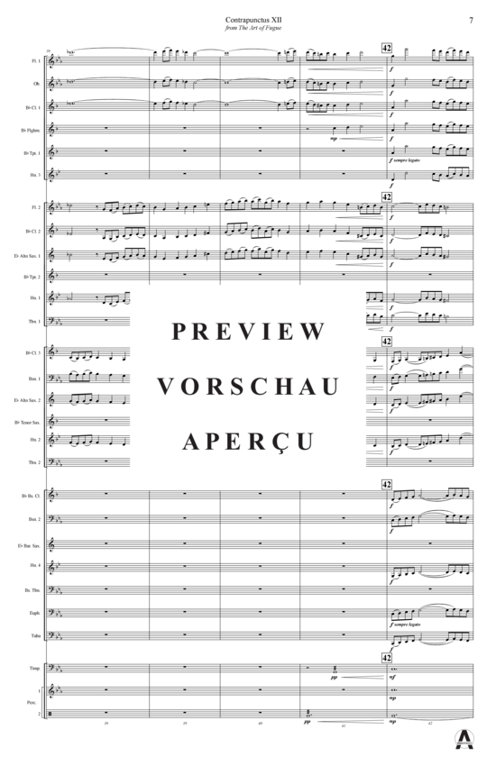 Produktgalerie: Seite 10 von 21 Contrapunctus 12 aus Kunst der Fuge , , (Concert Band)