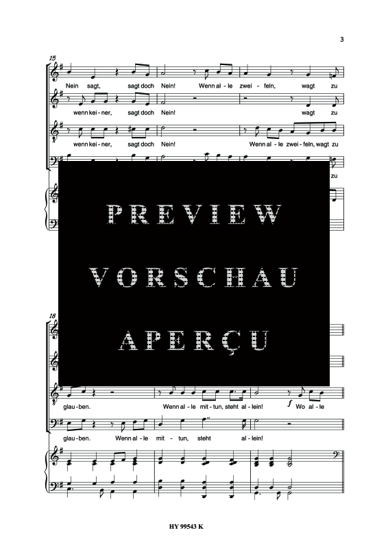 gallery: Was keiner wagt - Courage, , (Gemischter Chor und Klavier - Klavierpartitur)