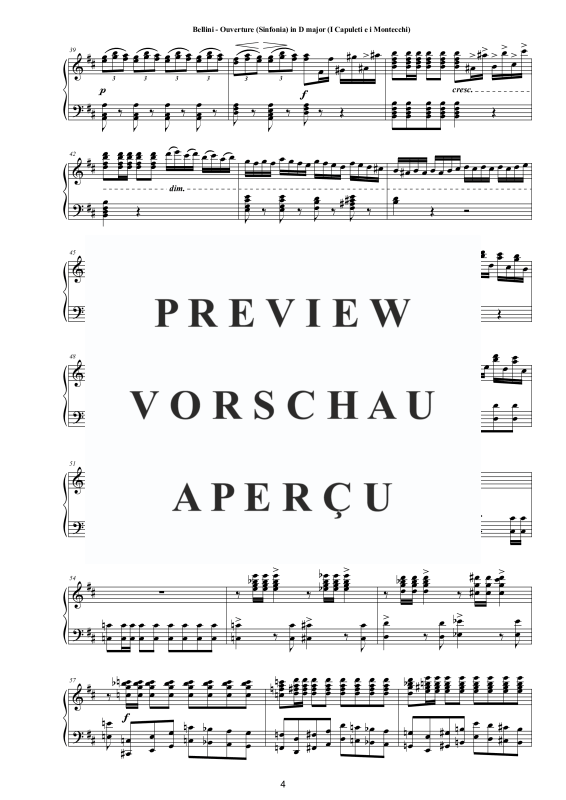 Produktgalerie: Seite 5 von 10 Ouverture (Sinfonia) (I Capuleti e i Montecchi), , Klavier Solo