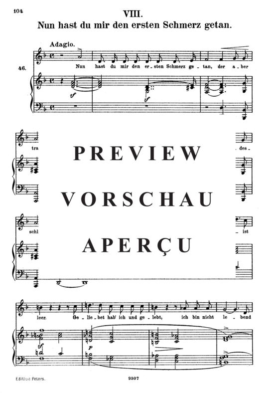 Product gallery: Page 2 of 3 Nun hast du mir den ersten Schmerz getan, Op.42 No.8, , High Voice and Piano