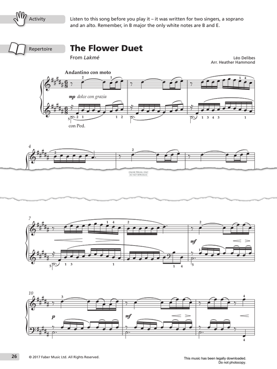 Produktgalerie: Seite 1 von 1 The Flower Duet, Léo Delibes, Klavier