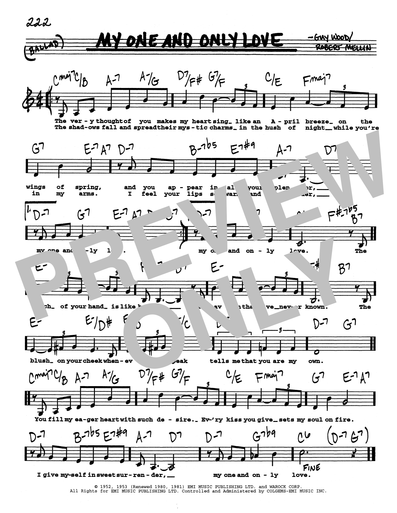 Produktbild zu: My One And Only Love (Low Voice)