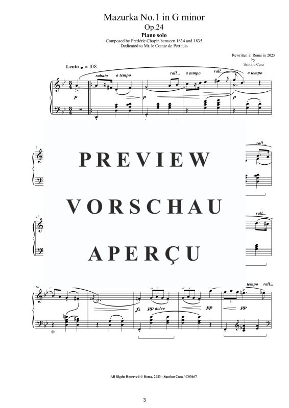 Produktgalerie: Seite 4 von 11 4 Mazurkas op. 24 für Klavier – Vollständige Partituren, , Klavier Solo