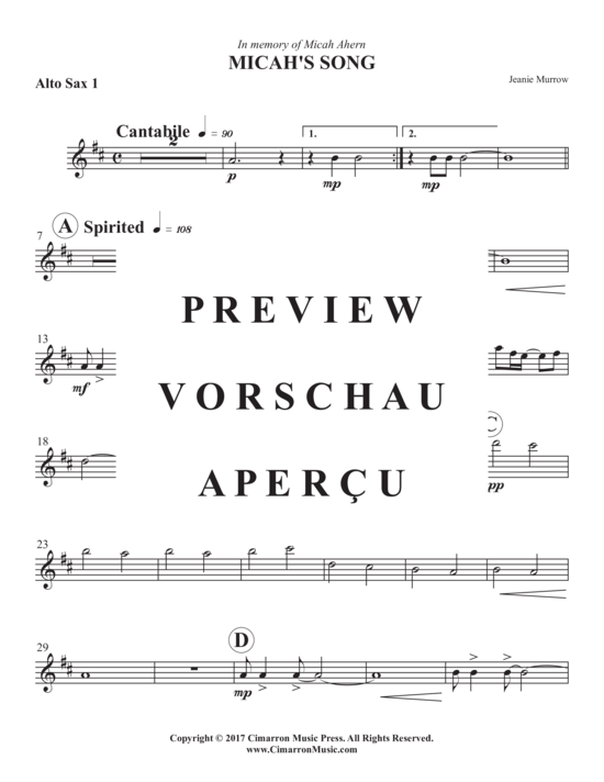 Product gallery: Page 14 of 21 Micha´s Song , , (Woodwind Ensemble SAAAATB)