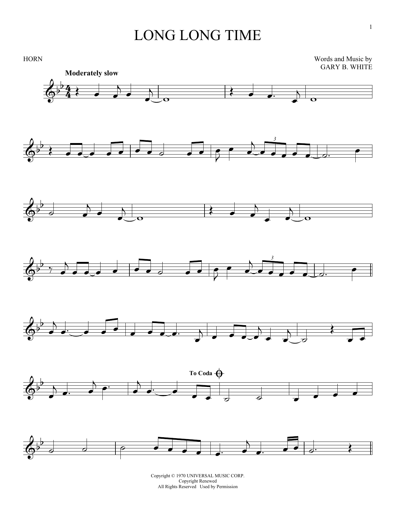 Produktgalerie: Seite 1 von 1 Long Long Time, Linda Ronstadt, Horn