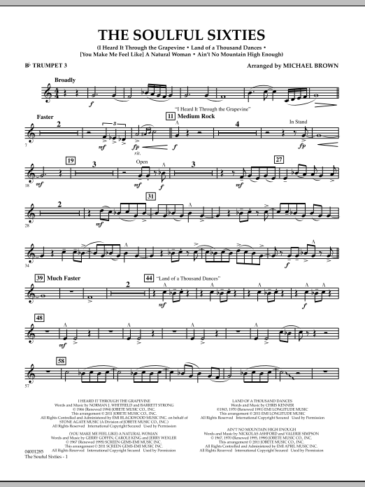 Produktbild zu: The Soulful Sixties - Bb Trumpet 3