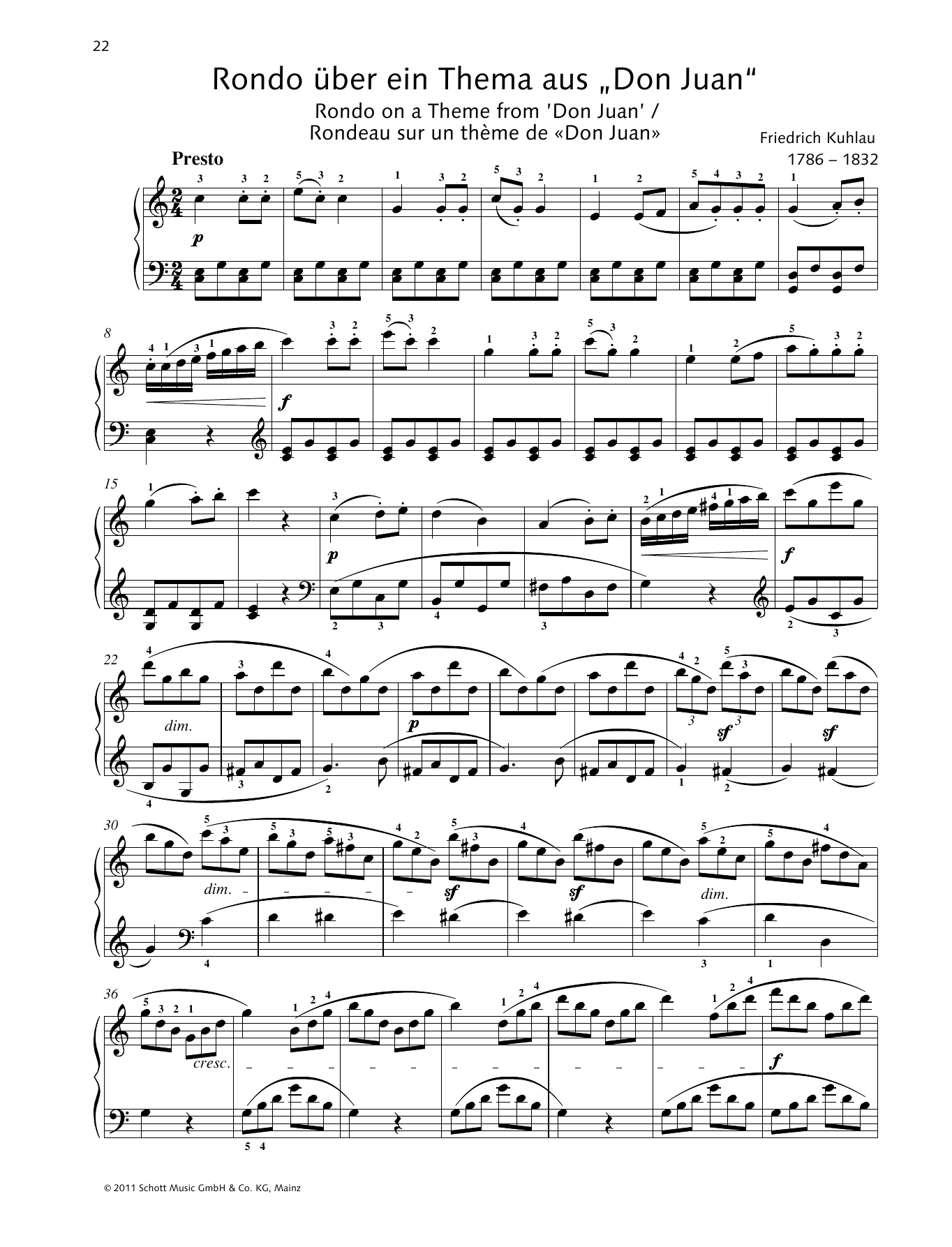 Product gallery: Page 1 of 1 Rondo on a Theme from "Don Juan", Friedrich Kuhlau