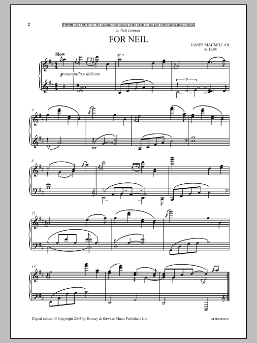 Product gallery: Page 1 of 1 For Neil, James MacMillan