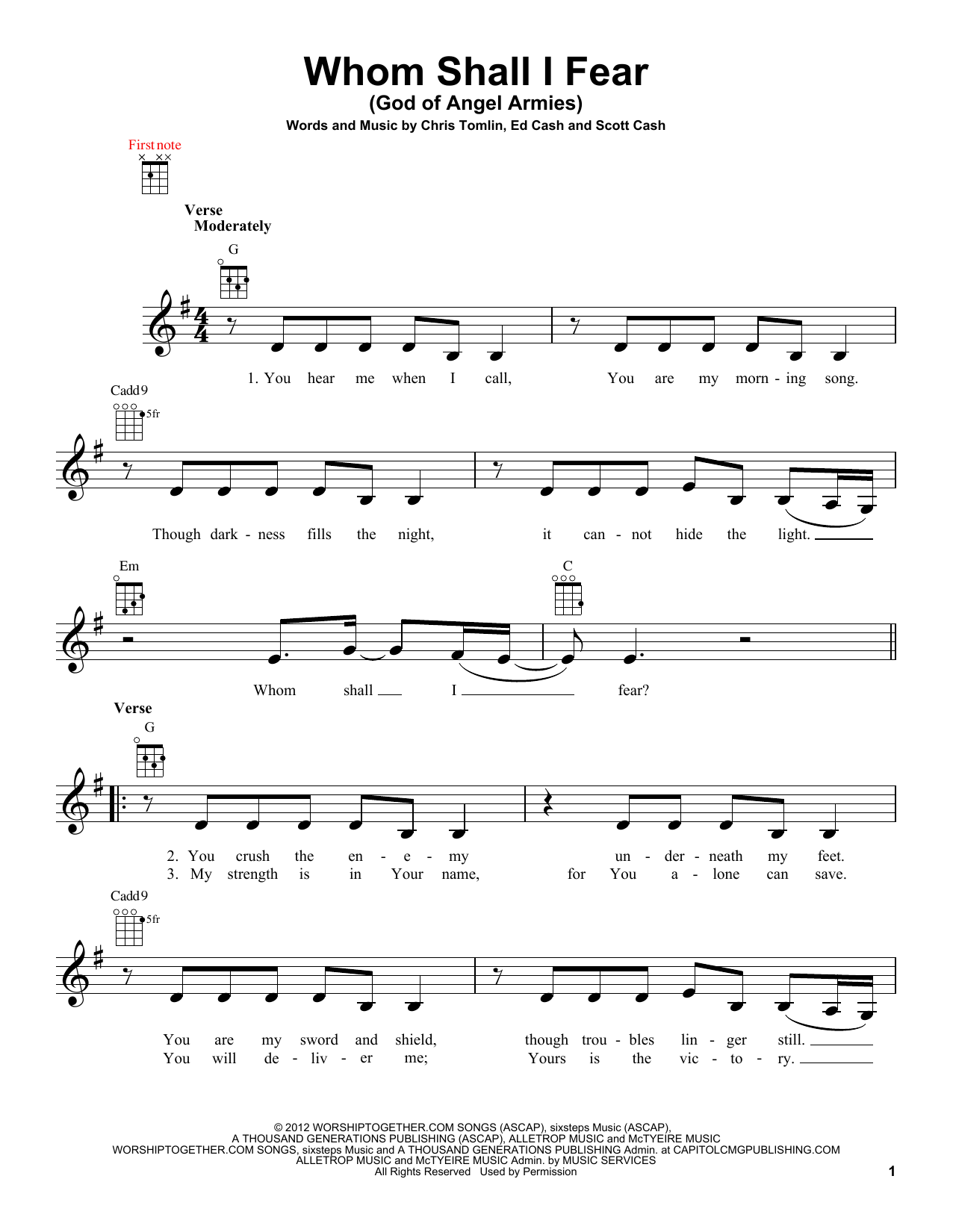 Product gallery: Page 1 of 1 Whom Shall I Fear (God Of Angel Armies), Chris Tomlin