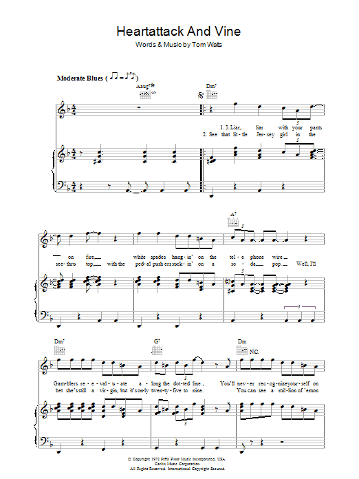 Produktgalerie: Seite 1 von 1 Heartattack And Vine, Tom Waits, Gesang, Gitarre, Klavier
