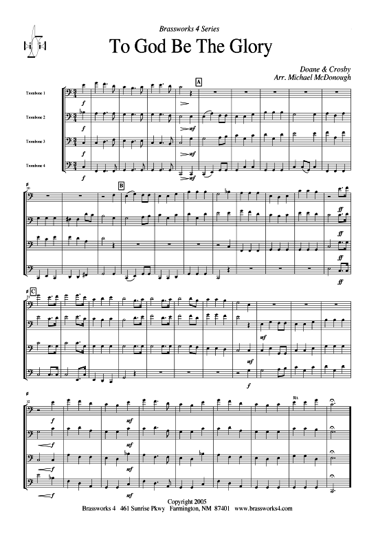 Product picture to: To God Be The Glory Doane/Crosby