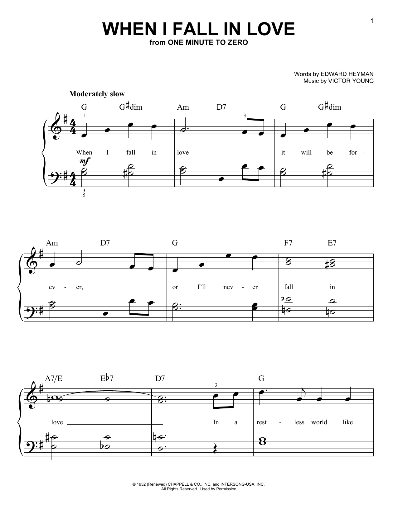 Produktgalerie: Seite 1 von 1 When I Fall In Love, Doris Day, Klavier