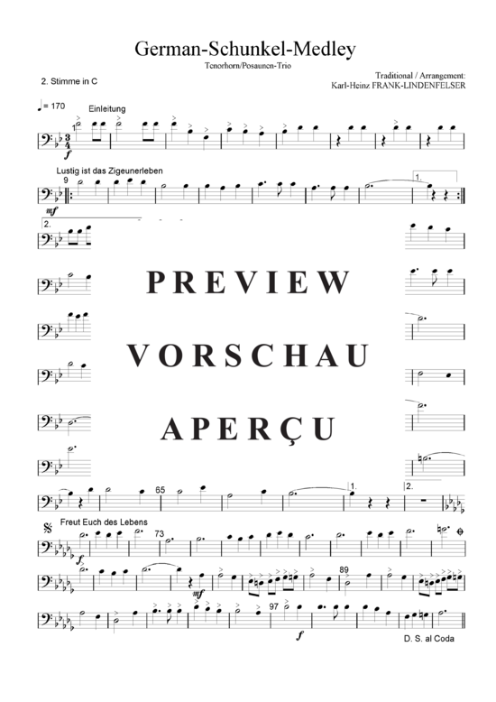 Product gallery: Page 14 of 21 German-Schunkel-Medley , Blasorchester Fatamo, (trombone/tenor horn trio)