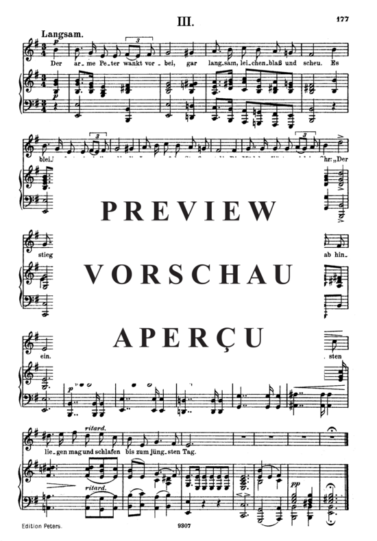 Product gallery: Page 5 of 5 Der arme Peter, Op.53 No.3, , High Voice and Piano