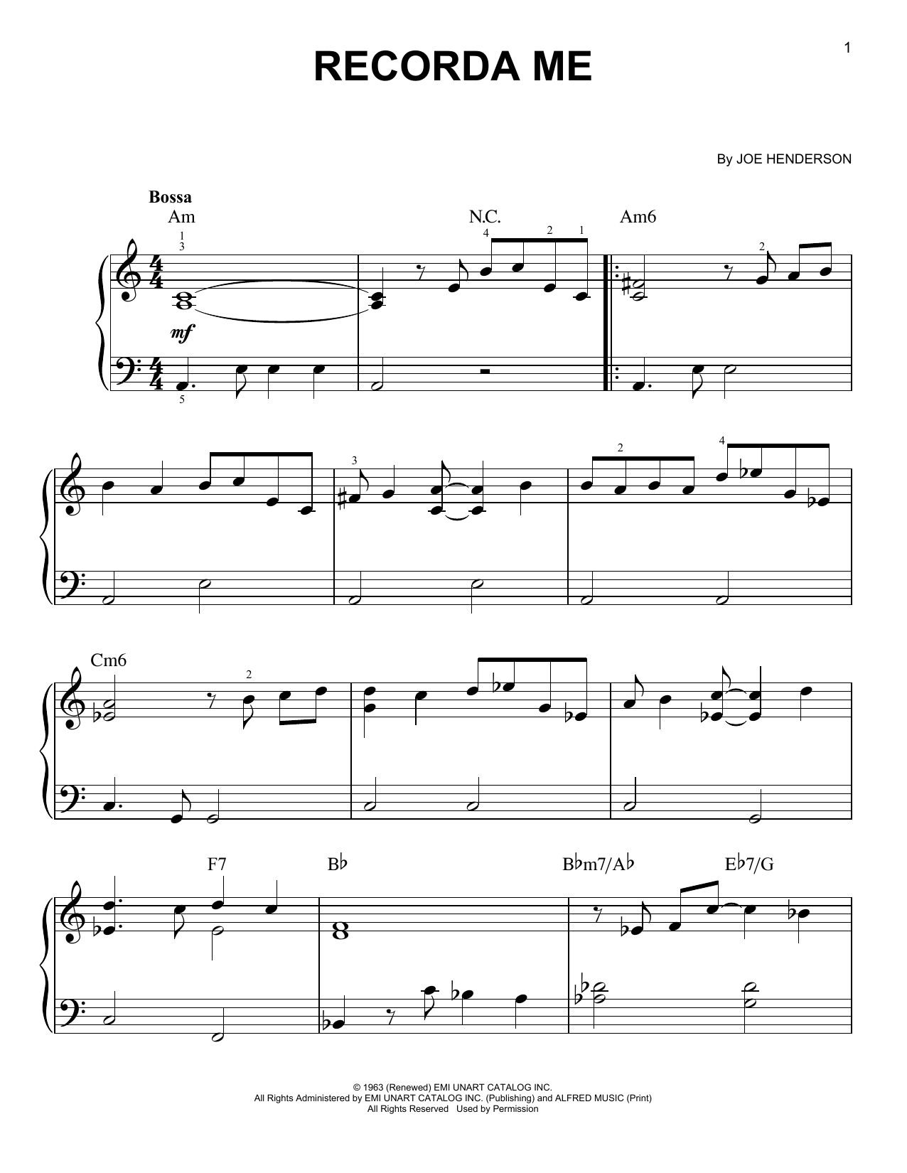 Produktgalerie: Seite 1 von 1 Recorda Me, Joe Henderson, Klavier