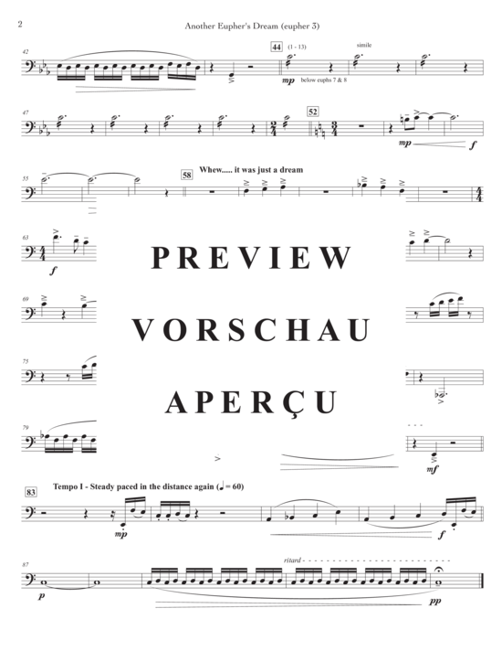 Product gallery: Page 21 of 21 Another Eupher´s Dream , , (Euphonium Ensemble 8 parts)