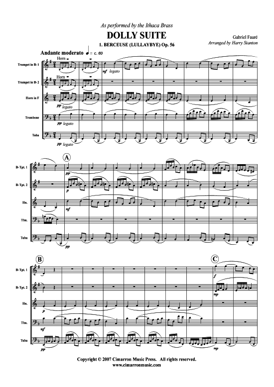 gallery: Dolly Suite – 6 Stücke , , (Blechbläserquintett)