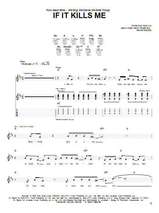 Product gallery: Page 1 of 1 If It Kills Me, Jason Mraz