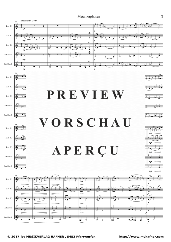 gallery: Metamorphose, , (Clarinet Quintet)