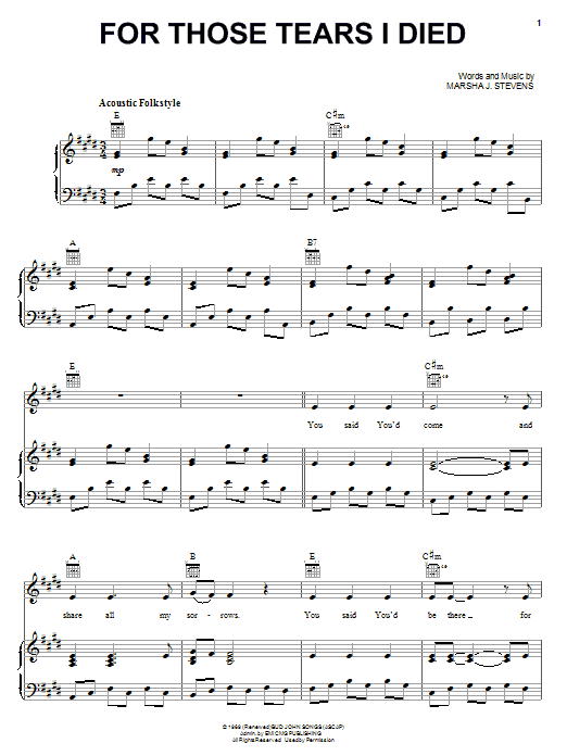 Produktbild zu: For Those Tears I Died