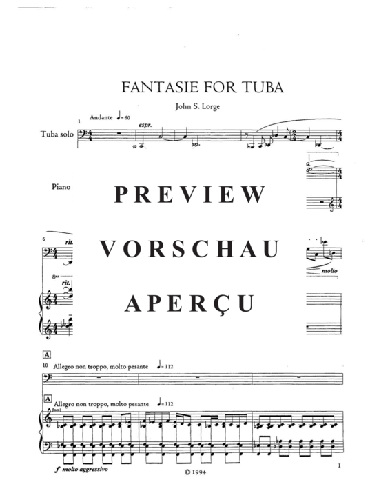 Produktgalerie: Seite 3 von 21 Fantasie (Piano Reduction) , , Tuba und Klavier