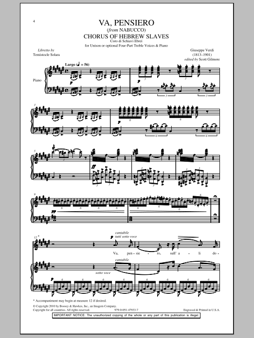 Product gallery: Page 1 of 1 Va, Pensiero, Giuseppe Verdi