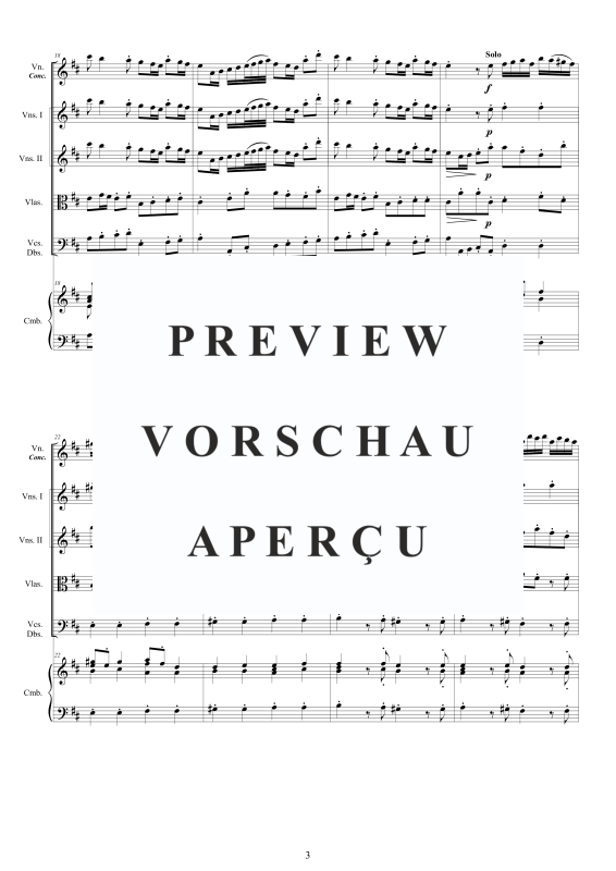 Produktgalerie: Seite 4 von 11 Concerto No.7 in D-Dur Op.9 for, , Violine concertante, Streicher Ensemble und Cembalo BC