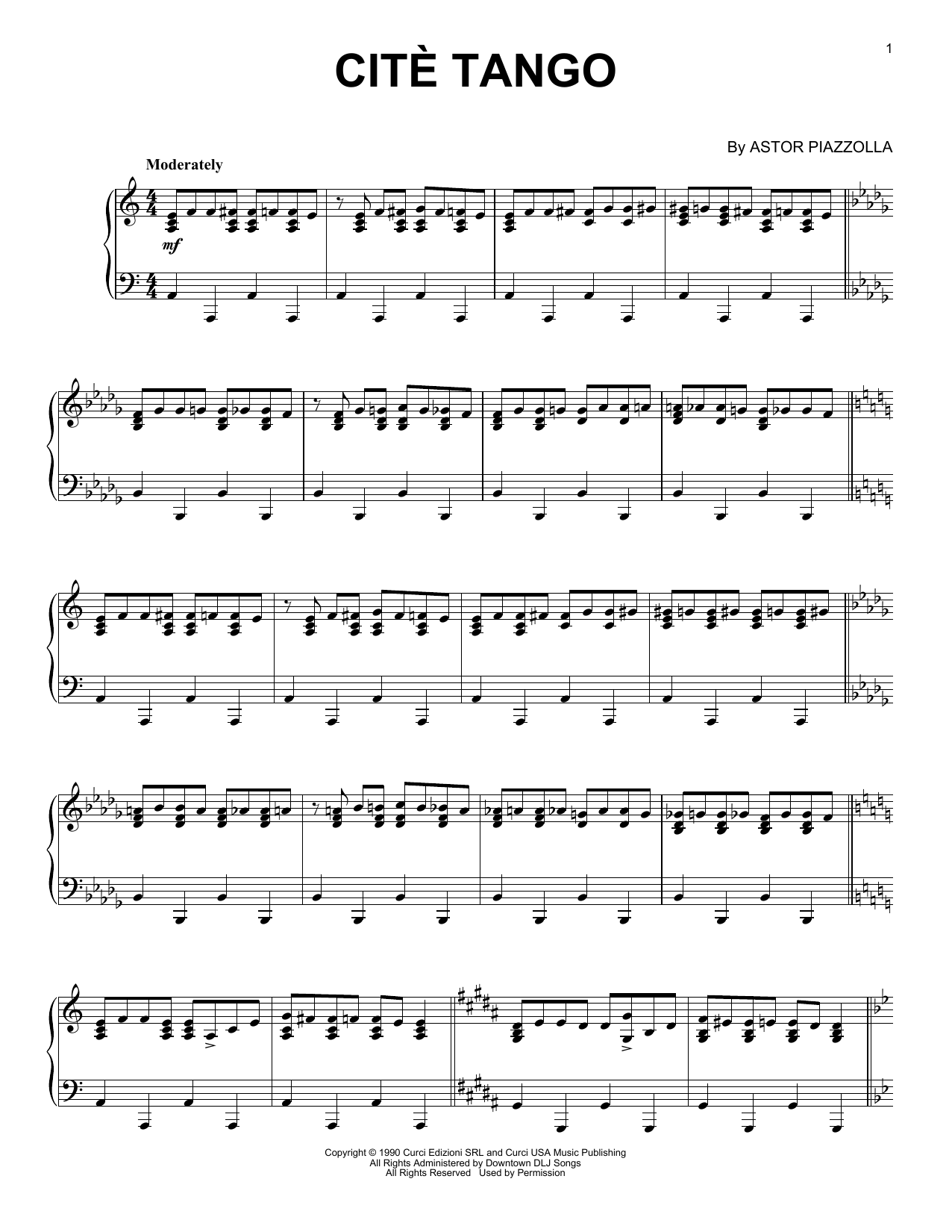 Produktgalerie: Seite 1 von 1 Cite Tango, Astor Piazzolla, Klavier