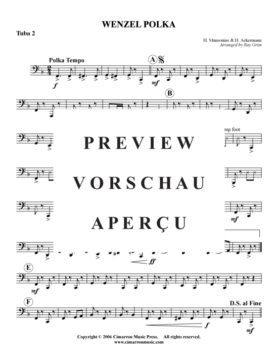 Product gallery: Page 9 of 9 Wenzel Polka , , (Tuba Quartet: 2x Baritone, 2xTuba)