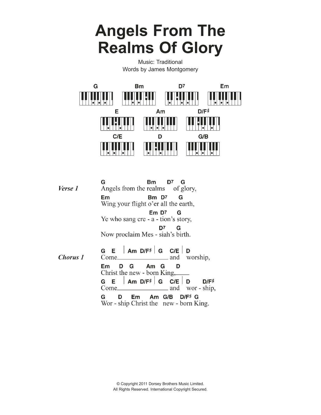 Product gallery: Page 1 of 1 Angels From The Realms Of Glory, Christmas Carol