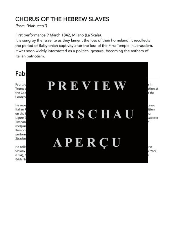 Product gallery: Page 4 of 11 Chorus of Hebrew Slaves, , (tuba and piano)