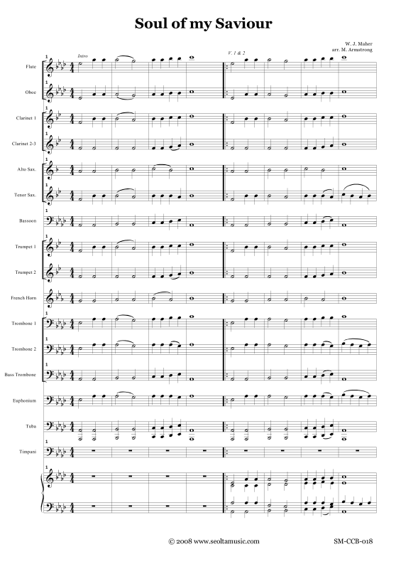 Produktgalerie: Seite 1 von 11 Soul of my Saviour, , Gemischter Chor und Concertband
