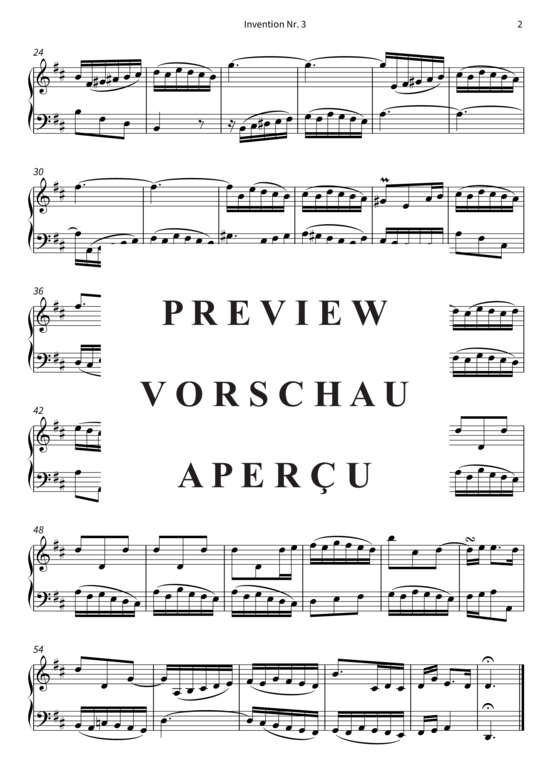 Produktgalerie: Seite 5 von 5 Invention Nr. 3 - BWV 774 , , Klavier Solo