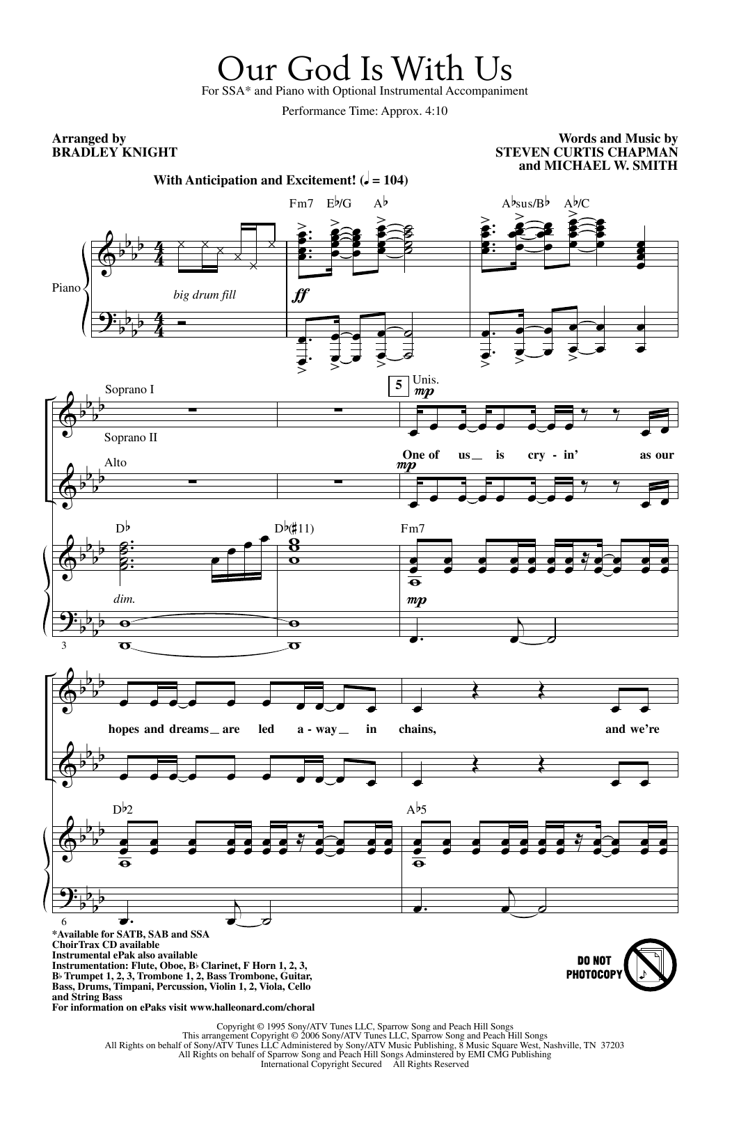 Produktgalerie: Seite 1 von 1 Our God Is With Us (arr. Bradley Knight), Steven Curtis Chapman, Chor