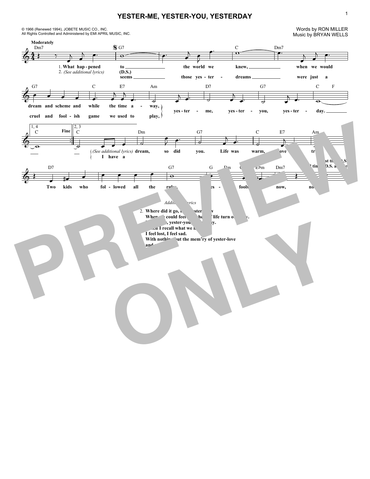 Produktbild zu: Yester-Me, Yester-You, Yesterday