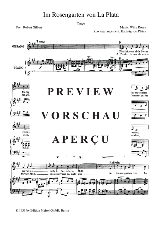 Produktgalerie: Seite 4 von 4 Im Rosengarten von La Plata, 	, Klavier und Gesang