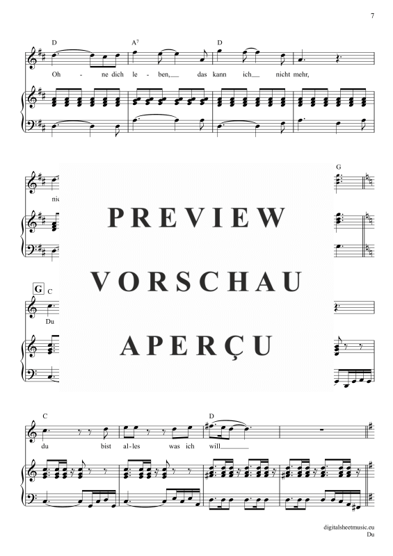 Produktgalerie: Seite 8 von 9 Du, Maffay, Peter, Klavier Begleitung + Gesang