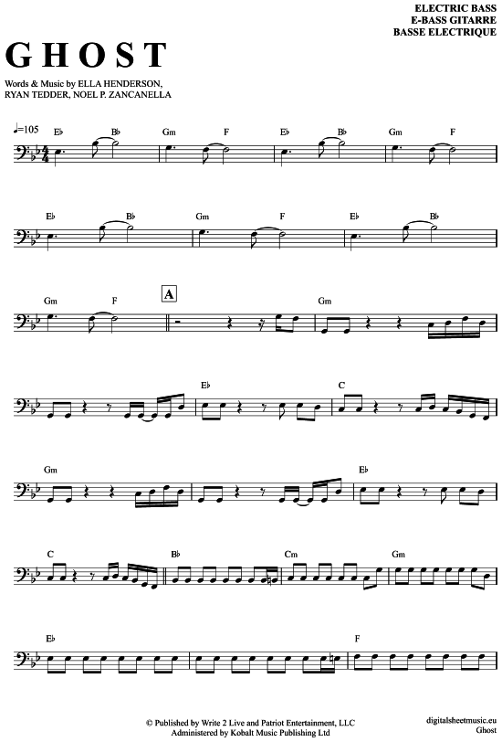 Product gallery: Page 1 of 4 Ghost , Henderson, Ella, Bass Guitar