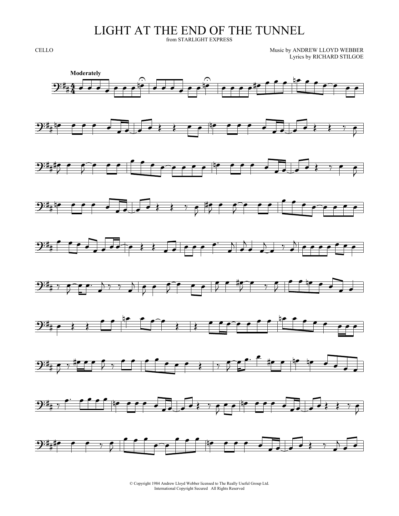 Produktgalerie: Seite 1 von 1 Light At The End Of The Tunnel, Andrew Lloyd Webber, Violoncello