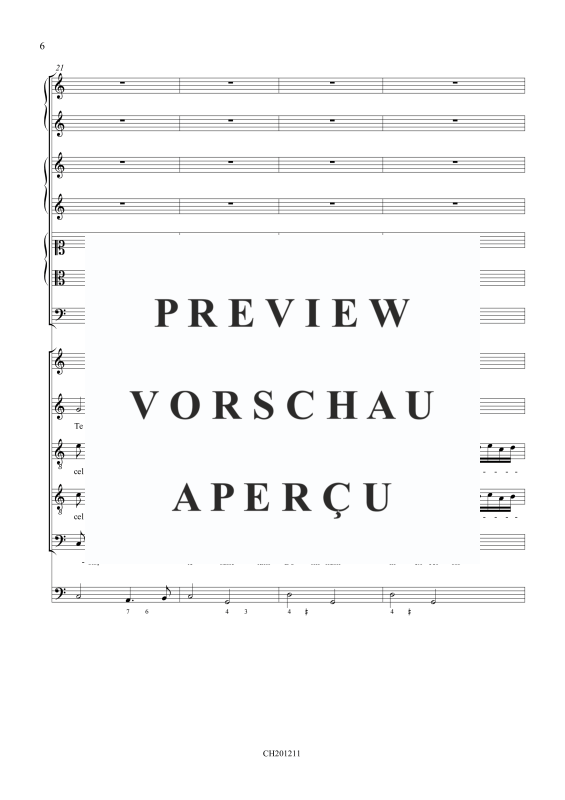 Produktgalerie: Seite 7 von 11 Te Sanctum Dominum - Concerto in Festo Trinitatis, , Gemischtes Ensemble SATTB, 2 Trompeten, 2 Violinen, 2 Violen, Fagott und BC