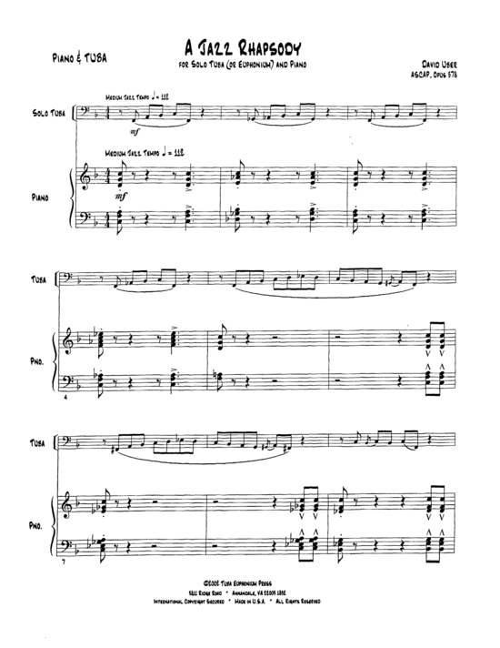 gallery: A Jazz Rhapsody , , (Euphonium/Tuba + Klavier)