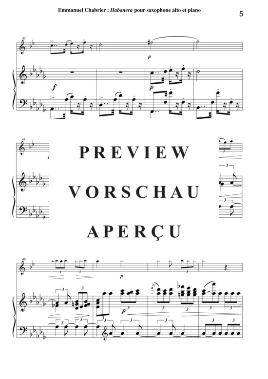 Product gallery: Page 6 of 16 Habanera , , (alto saxophone + piano)