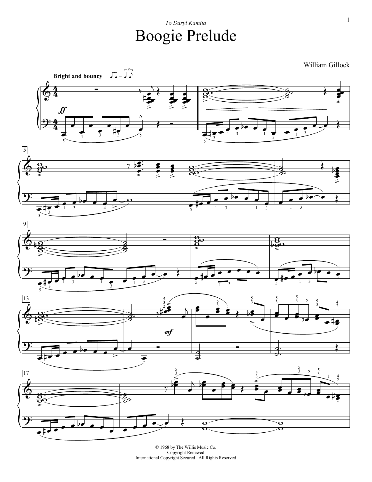 Produktgalerie: Seite 1 von 1 Boogie Prelude, William Gillock, Klavier