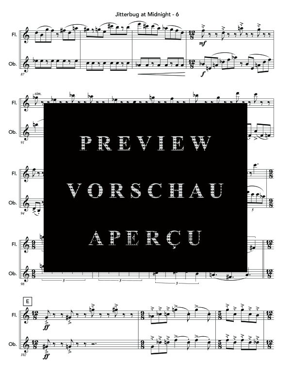 Product gallery: Page 10 of 11 Jitterbug at Midnight, , (woodwind duet flute and oboe)