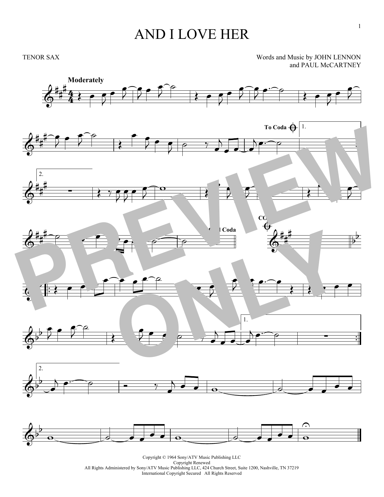 Product gallery: Page 1 of 1 And I Love Her, The Beatles