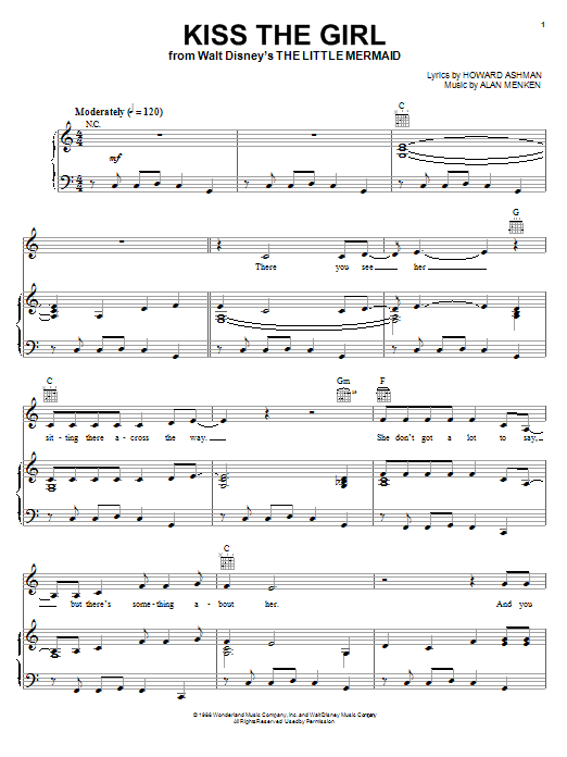 Produktbild zu: Kiss The Girl (from The Little Mermaid)