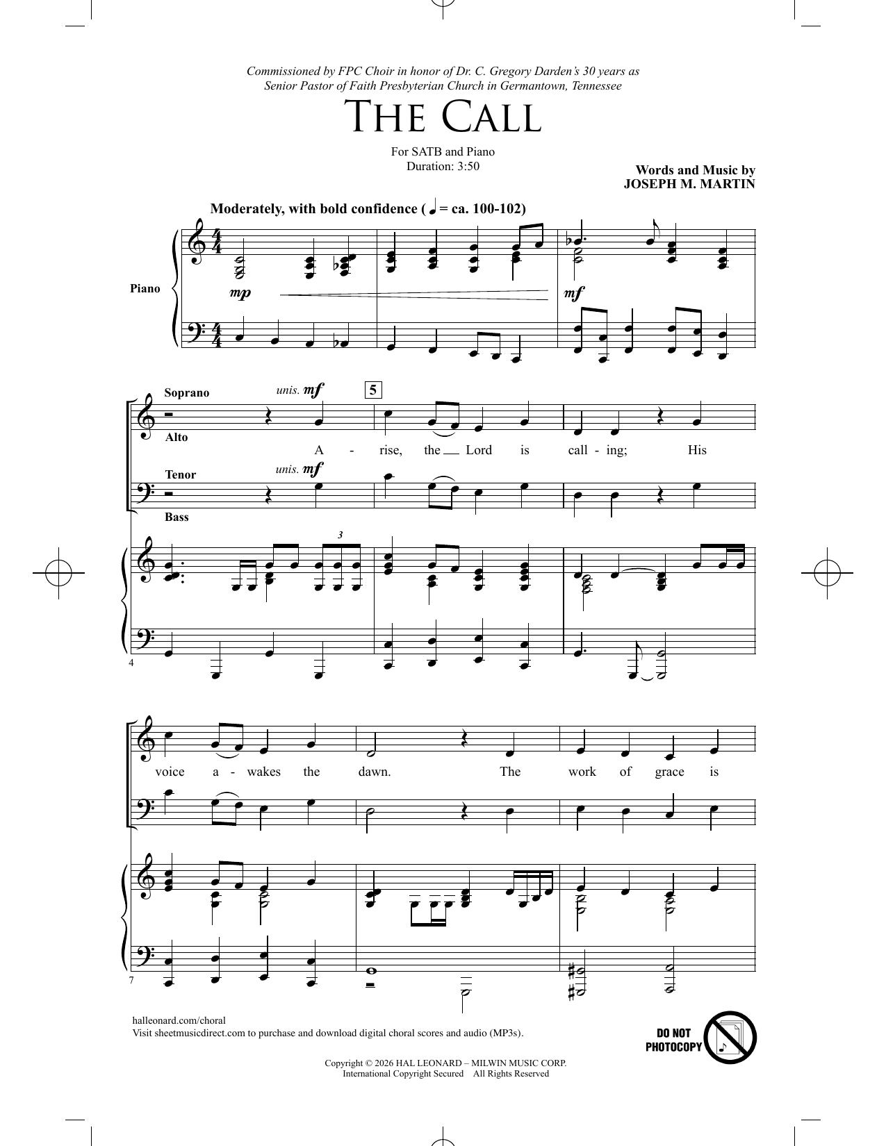 Product gallery: Page 1 of 1 The Call, Joseph M. Martin