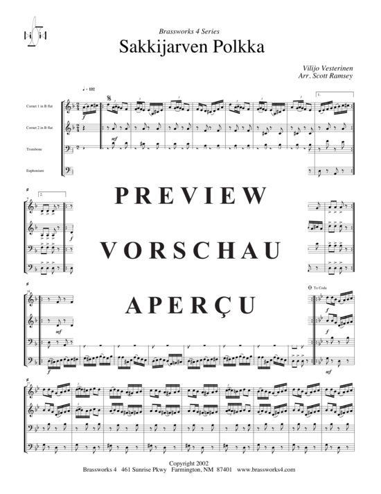 gallery: Sakkijarven Polka (2xTromp in B, Horn in F (Pos) , , , Pos)