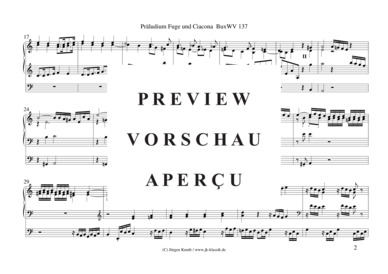 gallery: Präludium Fuge und Ciacona C-Dur / BuxWV 137 , , (Orgel Solo)
